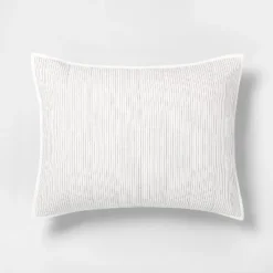 Microstripe Pillow Sham Cream/Gray - Hearth & Hand™ With Magnolia 8 Microstripe Pillow Sham Cream/Gray - Hearth & Hand™ With Magnolia -Home Furnishings Shop GUEST 0411dbda 7209 43ed bfdf 242b502448e9