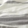 Herringbone Stripe Comforter & Sham Set Sour Cream/Railroad Gray