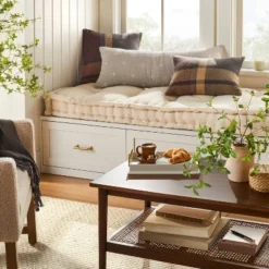 14"x36" Diamond Jacquard Lumbar Bed Pillow - Hearth & Handâ„¢ With Magnolia