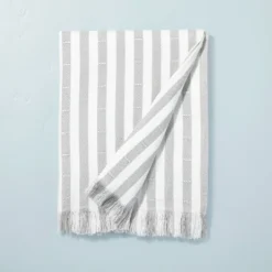 Clipped Stripe Dobby Throw Blanket - Hearth & Hand™ With Magnolia -Home Furnishings Shop GUEST 10a39fdf 546b 43d8 b831 0408b3240adc