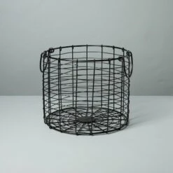 Round Wire Storage Basket With Handles Black - Hearth & Hand™ With Magnolia -Home Furnishings Shop GUEST 120e63a7 77b2 4fd8 a437 cab6653b0a86