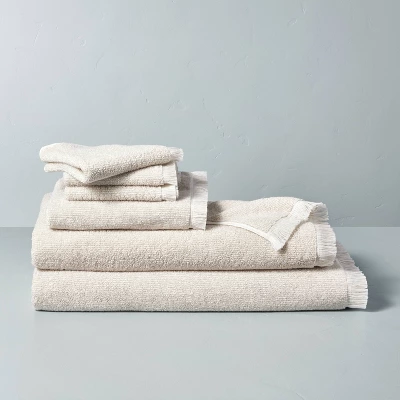Microstripe Terry Cotton Bath Linens Taupe - Hearth & Hand™ With Magnolia 6 Microstripe Terry Cotton Bath Linens Taupe - Hearth & Hand™ With Magnolia - Image 4