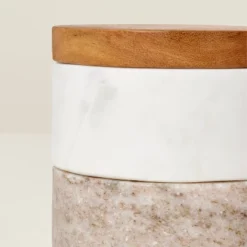 3pc Marble Stacking Salt & Pepper Cellar White/Warm Gray - Hearth & Hand™ With Magnolia -Home Furnishings Shop GUEST 1511b512 a04d 4638 8b56 b59f269aa4b2