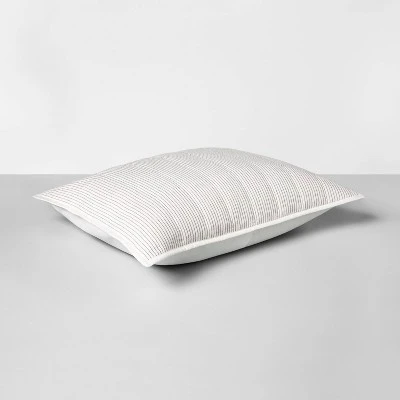 Microstripe Pillow Sham Cream/Gray - Hearth & Hand™ With Magnolia 3 Microstripe Pillow Sham Cream/Gray - Hearth & Hand™ With Magnolia