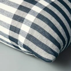 24"x24" Contrast Edge Stripe Oversized Throw Pillow Gray/Blue - Hearth & Hand™ With Magnolia -Home Furnishings Shop GUEST 2aac9352 1ec5 4711 bf48 9b96de391211
