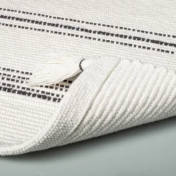 Tonal Stripes Bath Rug Sour Cream/Railroad Gray - Hearth & Hand™ With Magnolia -Home Furnishings Shop GUEST 2f18d171 85d9 4317 8172 0e2d70fef955