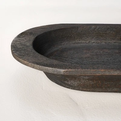 Oblong Distressed Wood Decor Bowl Black - Hearth & Hand™ With Magnolia 4 Oblong Distressed Wood Decor Bowl Black - Hearth & Hand™ With Magnolia - Image 2