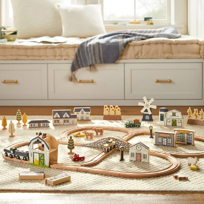 Toy Train Track Set - 84pc - Hearth & Hand™ With Magnolia 3 Toy Train Track Set - 84pc - Hearth & Hand™ With Magnolia
