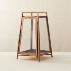 Raised Metal & Glass Pillar Candle Lantern Copper - Hearth & Hand™ With Magnolia -Home Furnishings Shop GUEST 490e8e09 35cf 4e94 b0b0 f71515cd4467