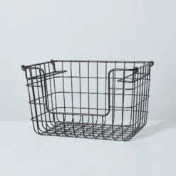 Stacking Wire Storage Basket Matte Black - Hearth & Hand™ With Magnolia -Home Furnishings Shop GUEST 51760ad1 4cd5 42e5 ad63 e77e3d305d6d