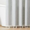 Ticking Stripe Woven Shower Curtain Gray/Cream - Hearth & Hand™ With Magnolia -Home Furnishings Shop GUEST 5500a55b 7362 4126 b673 ec4a2638a49e