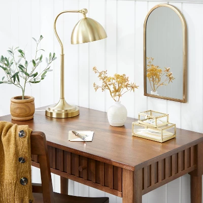 Arched 8" X 16" Metal Frame Wall Mirror Brass Finish - Hearth & Hand™ With Magnolia 3 Arched 8" X 16" Metal Frame Wall Mirror Brass Finish - Hearth & Hand™ With Magnolia