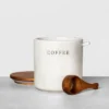 37oz Stoneware Coffee Canister With Wood Lid & Scoop Cream/Brown - Hearth & Hand™ With Magnolia -Home Furnishings Shop GUEST 592a3fc6 3c81 4deb a1e9 1538433f0c6f