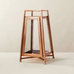 Raised Metal & Glass Pillar Candle Lantern Copper - Hearth & Hand™ With Magnolia -Home Furnishings Shop GUEST 6539ef87 2624 49f6 ba33 026e18d1ec9e