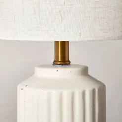 Fluted Ceramic Table Lamp Cream (Includes LED Light Bulb) - Hearth & Hand™ With Magnolia -Home Furnishings Shop GUEST 68a1d6df 8d6b 4e93 8aa2 642fd3c5d97d
