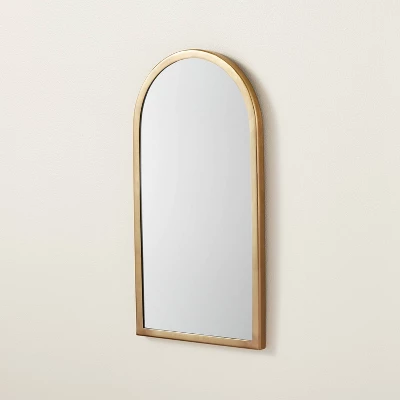 Arched 8" X 16" Metal Frame Wall Mirror Brass Finish - Hearth & Hand™ With Magnolia 4 Arched 8" X 16" Metal Frame Wall Mirror Brass Finish - Hearth & Hand™ With Magnolia - Image 2