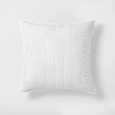 Microstripe Pillow Sham Cream/Gray - Hearth & Hand™ With Magnolia 6 Microstripe Pillow Sham Cream/Gray - Hearth & Hand™ With Magnolia - Image 4