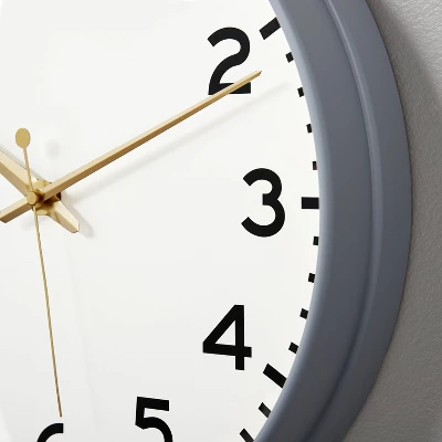 14" Round Decorative Wall Clock - Gray - Hearth & Hand™ With Magnolia 4 14" Round Decorative Wall Clock - Gray - Hearth & Hand™ With Magnolia - Image 2