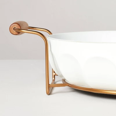 3qt Oven-to-Table Fluted Stoneware Round Baking Dish With Cradle Carrier Cream - Hearth & Hand™ With Magnolia 5 3qt Oven-to-Table Fluted Stoneware Round Baking Dish With Cradle Carrier Cream - Hearth & Hand™ With Magnolia - Image 3