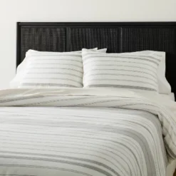 Alternating Pinstripe Duvet & Sham Set Gray/Cream - Hearth & Hand™ With Magnolia 11 Alternating Pinstripe Duvet & Sham Set Gray/Cream - Hearth & Hand™ With Magnolia -Home Furnishings Shop GUEST 99ea9eaa a4ca 48b7 8e04 56feb59ec9f6 1