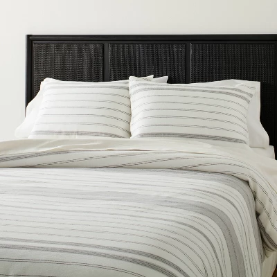 Alternating Pinstripe Comforter & Sham Set Gray/Cream - Hearth & Hand™ With Magnolia 6 Alternating Pinstripe Comforter & Sham Set Gray/Cream - Hearth & Hand™ With Magnolia - Image 4