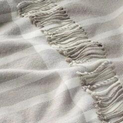 Tonal Plaid Stripes Woven Stadium Blanket Cream/Gray - Hearth & Hand™ With Magnolia -Home Furnishings Shop GUEST a547a455 2807 47d4 81a0 5dc93e6ede8a