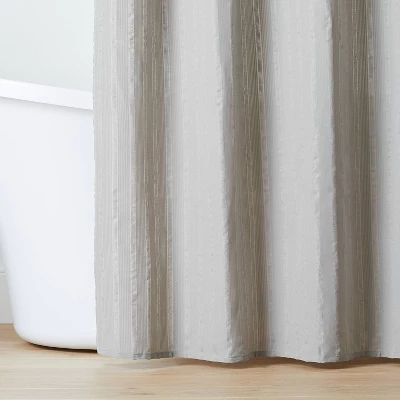 Crinkle Stripe Woven Shower Curtain - Hearth & Hand™ With Magnolia 3 Crinkle Stripe Woven Shower Curtain - Hearth & Hand™ With Magnolia