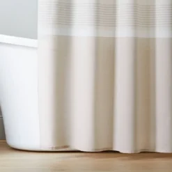 Color Block Striped Woven Shower Curtain - Hearth & Handâ„¢ With Magnolia