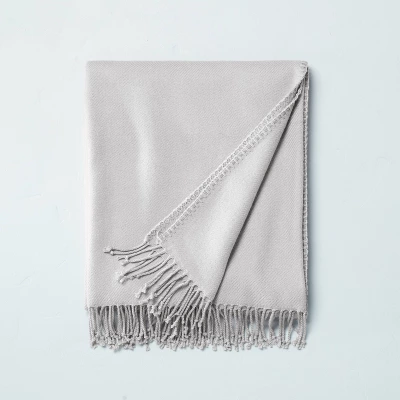 Solid Hemstitch With Fringe Throw Blanket - Hearth & Hand™ With Magnolia 6 Solid Hemstitch With Fringe Throw Blanket - Hearth & Hand™ With Magnolia - Image 4