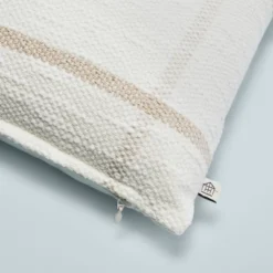 12"x30" Open Grid Lines Lumbar Throw Pillow Cream/Taupe - Hearth & Hand™ With Magnolia -Home Furnishings Shop GUEST cca4d0e7 7a26 469b 8704 00e59eb960cf