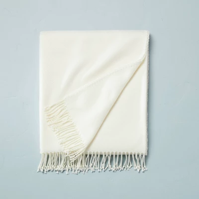 Solid Hemstitch With Fringe Throw Blanket - Hearth & Hand™ With Magnolia 7 Solid Hemstitch With Fringe Throw Blanket - Hearth & Hand™ With Magnolia - Image 5