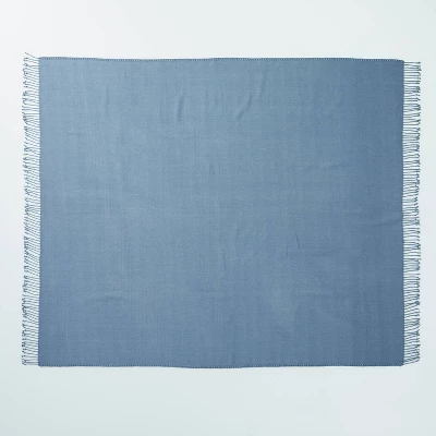 Solid Hemstitch With Fringe Throw Blanket - Hearth & Hand™ With Magnolia 4 Solid Hemstitch With Fringe Throw Blanket - Hearth & Hand™ With Magnolia - Image 2