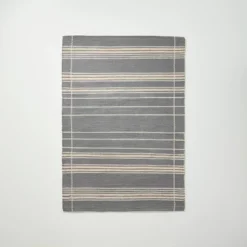 Wool Blend Variegated Stripe Area Rug Dark Gray - Hearth & Hand™ With Magnolia 14 Wool Blend Variegated Stripe Area Rug Dark Gray - Hearth & Hand™ With Magnolia -Home Furnishings Shop GUEST dfeaf7b3 fe91 42d0 a761 a75fb13a64e0