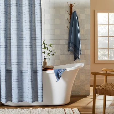 Tonal Stripe Woven Shower Curtain - Hearth & Hand™ With Magnolia 3 Tonal Stripe Woven Shower Curtain - Hearth & Hand™ With Magnolia - Image 2