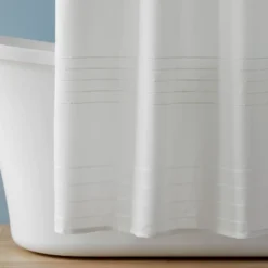 Boucle Stripe Shower Curtain Sour Cream - Hearth & Handâ„¢ With Magnolia