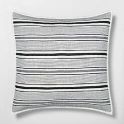Textured Stripe Pillow Sham Dark Gray/Cream - Hearth & Hand With Magnolia -Home Furnishings Shop GUEST e5d23bbb adcc 4d87 a960 dc48647436f7