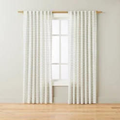 Blanket Stitch Curtain Panel Dark Gray/Cream - Hearth & Hand™ With Magnolia -Home Furnishings Shop GUEST e8962afc 09d7 4b24 8546 b1d44420a887
