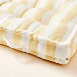 Bold Stripe Indoor/Outdoor French Floor Cushion Gold/Cream - Hearth & Hand™ With Magnolia 7 Bold Stripe Indoor/Outdoor French Floor Cushion Gold/Cream - Hearth & Hand™ With Magnolia -Home Furnishings Shop GUEST ea808b39 8085 407e 9032 7540289c1f55