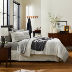 3pc Heathered Stripe Comforter Bedding Set - Hearth & Hand™ With Magnolia -Home Furnishings Shop GUEST f5d6068f c55f 4043 923f e6673cd682bd