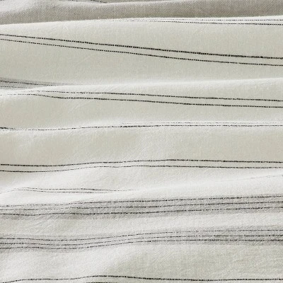 Alternating Pinstripe Duvet & Sham Set Gray/Cream - Hearth & Hand™ With Magnolia 3 Alternating Pinstripe Duvet & Sham Set Gray/Cream - Hearth & Hand™ With Magnolia